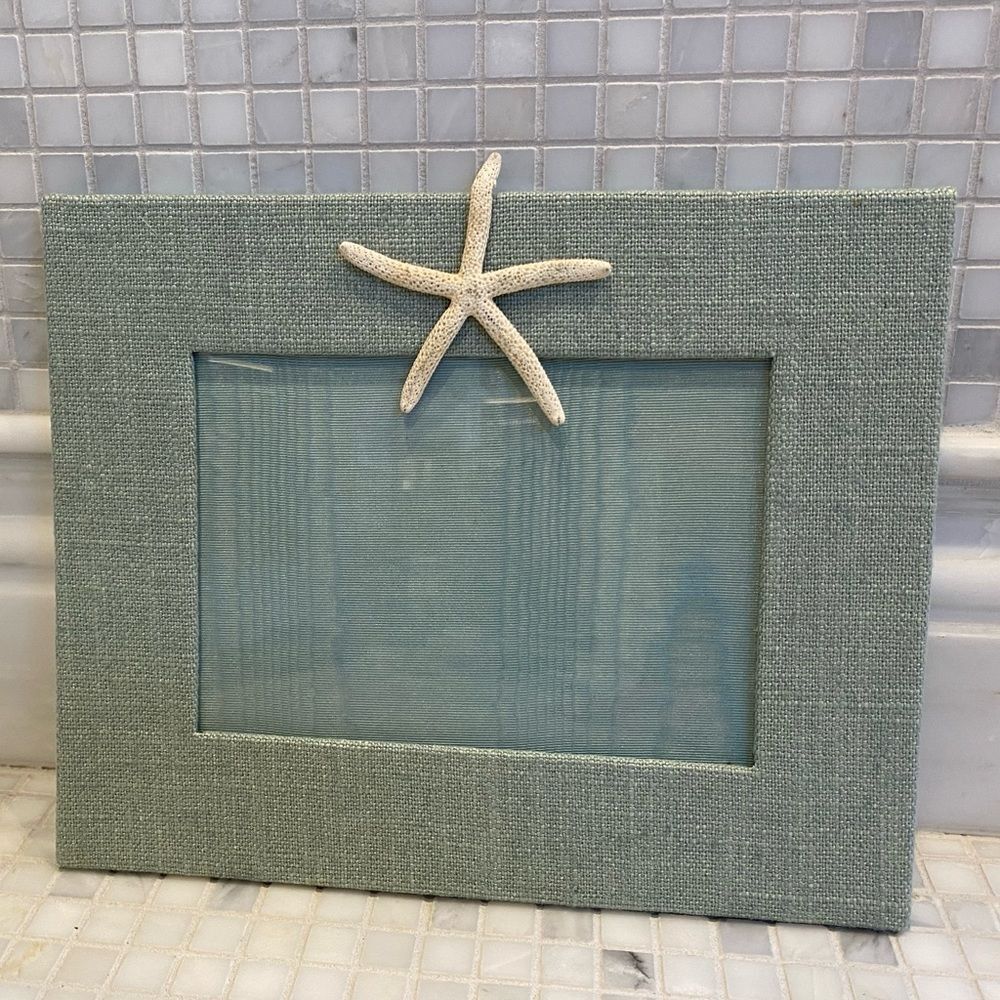 Teal Fabric Starfish 5x7 Picture Fabric